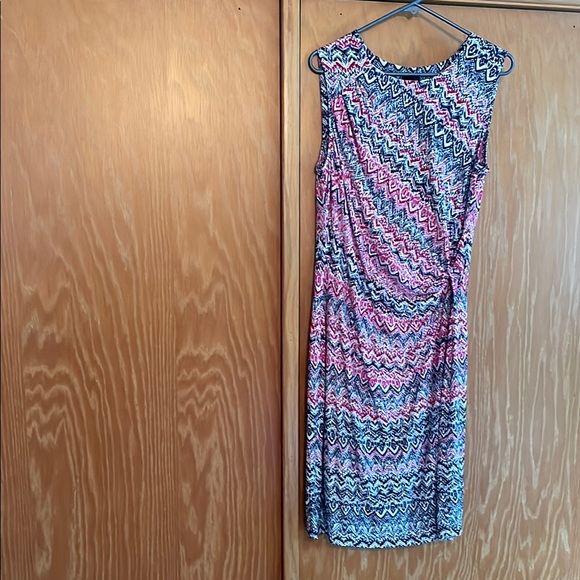 NIC+ZOE Dresses & Skirts - NIC+ZOE Pink and Blue Asymmetrical Sheath Dress